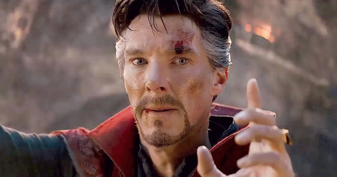 Doctor Strange holds up a finger in Avengers: Endgame.