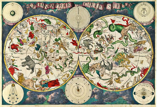 A Celestial map from Planisphærium cœleste.